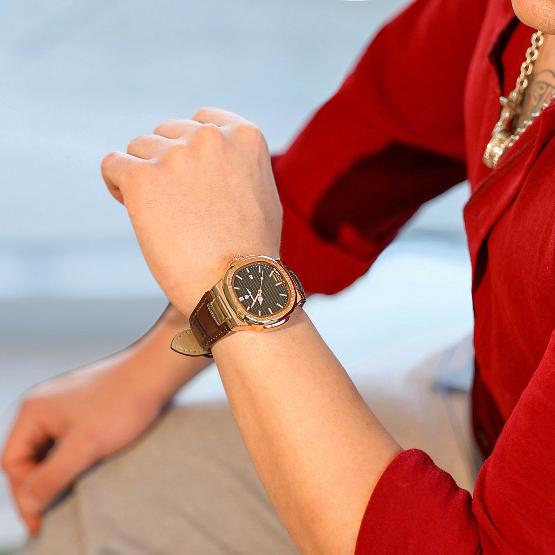 Nautilus Edition leather bracelet - 41mm